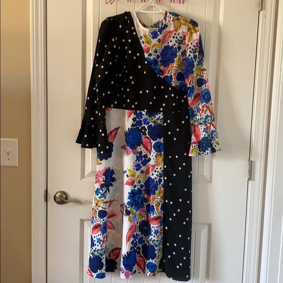 ASOS, Color Block + Floral Dress